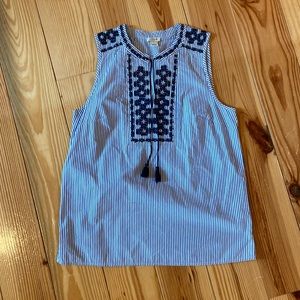 J Crew Embroidered Top